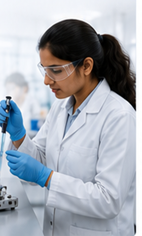 Researcher working in a laboratory